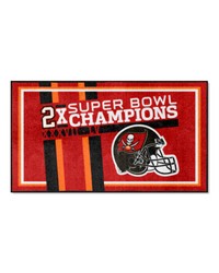 Tampa Bay Buccaneers Dynasty 3ft. x 5ft. Plush Area Rug Red by   