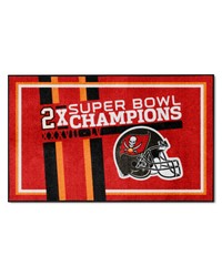 Tampa Bay Buccaneers Dynasty 4ft. x 6ft. Plush Area Rug Red by   