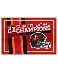 Tampa Bay Buccaneers Dynasty 5ft. x 8ft. Plush Area Rug Red by   