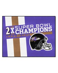 Baltimore Ravens AllStar Rug  34 in. x 42.5 in. Plush Area Rug Purple by   