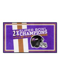 Baltimore Ravens Dynasty 3ft. x 5ft. Plush Area Rug Purple by   