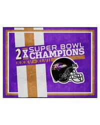 Baltimore Ravens Dynasty 8ft. x 10ft. Plush Area Rug Purple by   