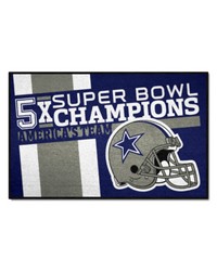 Dallas Cowboys Dynasty Starter Mat Accent Rug  19in. x 30in. Navy by   