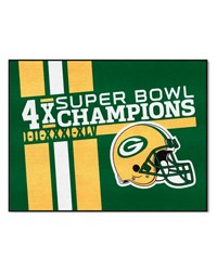 Green Bay Packers AllStar Rug  34 in. x 42.5 in. Plush Area Rug Green by   
