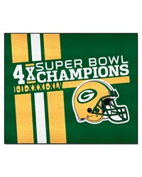 Green Bay Packers Dynasty Tailgater Rug  5ft. x 6ft. Green by   