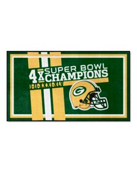 Green Bay Packers Dynasty 3ft. x 5ft. Plush Area Rug Green by   