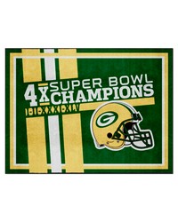 Green Bay Packers Dynasty 8ft. x 10ft. Plush Area Rug Green by   