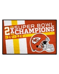 Kansas City Chiefs Dynasty Starter Mat Accent Rug  19in. x 30in. Red by   