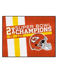 Kansas City Chiefs AllStar Rug  34 in. x 42.5 in. Plush Area Rug Red by   