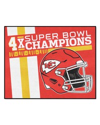 Kansas City Chiefs AllStar Rug  34 in. x 42.5 in. Plush Area Rug Red by   