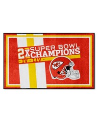 Kansas City Chiefs Dynasty 4ft. x 6ft. Plush Area Rug Red by   