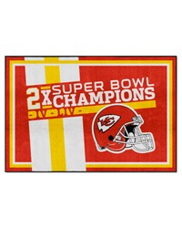Kansas City Chiefs Dynasty 5ft. x 8ft. Plush Area Rug Red by   