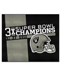 Las Vegas Raiders Dynasty Tailgater Rug  5ft. x 6ft. Gray by   
