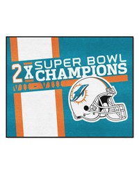 Miami Dolphins AllStar Rug  34 in. x 42.5 in. Plush Area Rug Turquoise by   