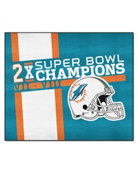 Miami Dolphins Dynasty Tailgater Rug  5ft. x 6ft. Turquoise by   