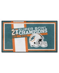 Miami Dolphins Dynasty 3ft. x 5ft. Plush Area Rug Turquoise by   