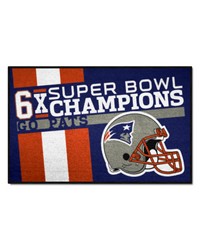 New England Patriots Dynasty Starter Mat Accent Rug  19in. x 30in. Blue by   