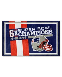 New England Patriots Dynasty 4ft. x 6ft. Plush Area Rug Blue by   