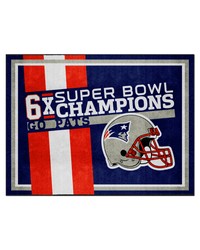 New England Patriots Dynasty 8ft. x 10ft. Plush Area Rug Blue by   