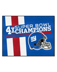 New York Giants AllStar Rug  34 in. x 42.5 in. Plush Area Rug Blue by   