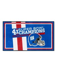 New York Giants Dynasty 3ft. x 5ft. Plush Area Rug Blue by   