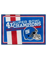 New York Giants Dynasty 5ft. x 8ft. Plush Area Rug Blue by   