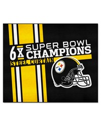 Pittsburgh Steelers Dynasty Tailgater Rug  5ft. x 6ft. Yellow by   