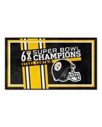 Pittsburgh Steelers Dynasty 3ft. x 5ft. Plush Area Rug Yellow by   