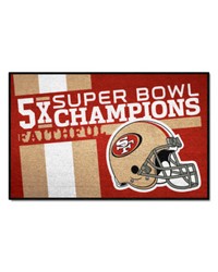 San Francisco 49ers Dynasty Starter Mat Accent Rug  19in. x 30in. Red by   