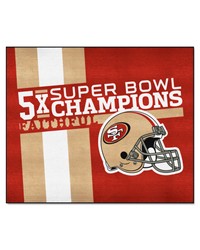 San Francisco 49ers Dynasty Tailgater Rug  5ft. x 6ft. Red by   