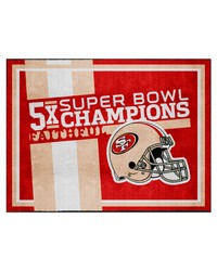 San Francisco 49ers Dynasty 8ft. x 10ft. Plush Area Rug Red by   