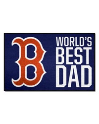 Boston Red Sox Starter Mat Accent Rug  19in. x 30in. Worlds Best Dad Starter Mat Navy by   