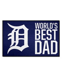 Detroit Tigers Starter Mat Accent Rug  19in. x 30in. Worlds Best Dad Starter Mat Navy by   