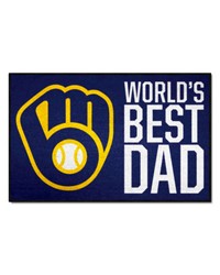 Milwaukee Brewers Starter Mat World's Best Dad by   