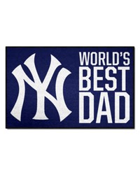 New York Yankees Starter Mat Accent Rug  19in. x 30in. Worlds Best Dad Starter Mat Navy by   