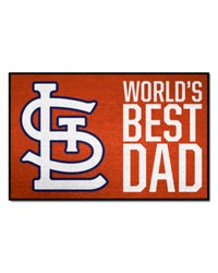 St. Louis Cardinals Starter Mat Accent Rug  19in. x 30in. Worlds Best Dad Starter Mat Navy by   