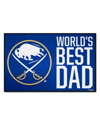 Buffalo Sabres Starter Mat Accent Rug  19in. x 30in. Worlds Best Dad Starter Mat Blue by   