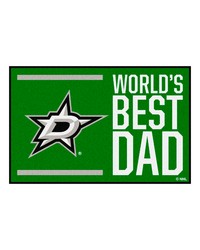 Dallas Stars Starter Mat Accent Rug  19in. x 30in. Worlds Best Dad Starter Mat Green by   