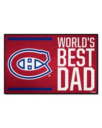 Montreal Canadiens Starter Mat Accent Rug  19in. x 30in. Worlds Best Dad Starter Mat Blue by   
