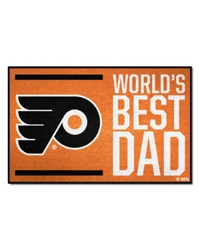 Philadelphia Flyers Starter Mat Accent Rug  19in. x 30in. Worlds Best Dad Starter Mat Orange by   