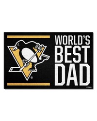 Pittsburgh Penguins Starter Mat Accent Rug  19in. x 30in. Worlds Best Dad Starter Mat Black by   