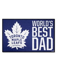 Toronto Maple Leafs Starter Mat Accent Rug  19in. x 30in. Worlds Best Dad Starter Mat Royal by   