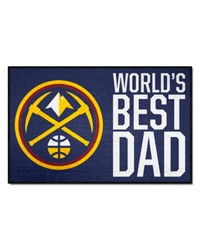 Denver Nuggets Starter Mat Accent Rug  19in. x 30in. Worlds Best Dad Starter Mat Navy by   