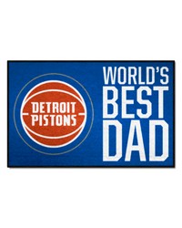 Detroit Pistons Starter Mat Accent Rug  19in. x 30in. Worlds Best Dad Starter Mat Blue by   