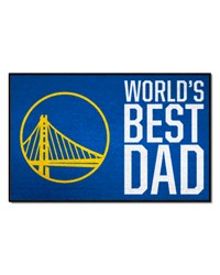 Golden State Warriors Starter Mat Accent Rug  19in. x 30in. Worlds Best Dad Starter Mat Royal by   