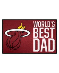 Miami Heat Starter Mat Accent Rug  19in. x 30in. Worlds Best Dad Starter Mat Black by   
