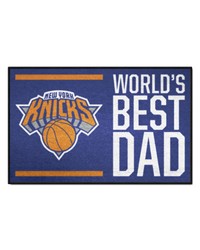 New York Knicks Starter Mat Accent Rug  19in. x 30in. Worlds Best Dad Starter Mat Blue by   