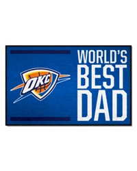 Oklahoma City Thunder Starter Mat Accent Rug  19in. x 30in. Worlds Best Dad Starter Mat Blue by   