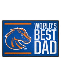 Boise State Broncos Starter Mat Accent Rug  19in. x 30in. Worlds Best Dad Starter Mat Blue by   