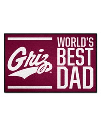 Montana Grizzlies Starter Mat Accent Rug  19in. x 30in. Worlds Best Dad Starter Mat Maroon by   